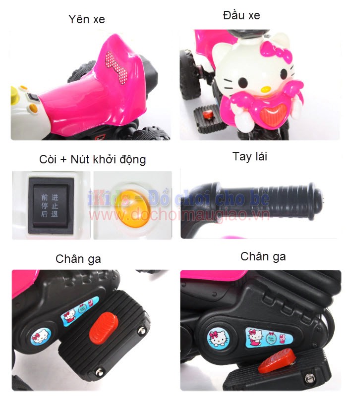 xe may dien tre em hello kitty dochoimaugiaovn 1